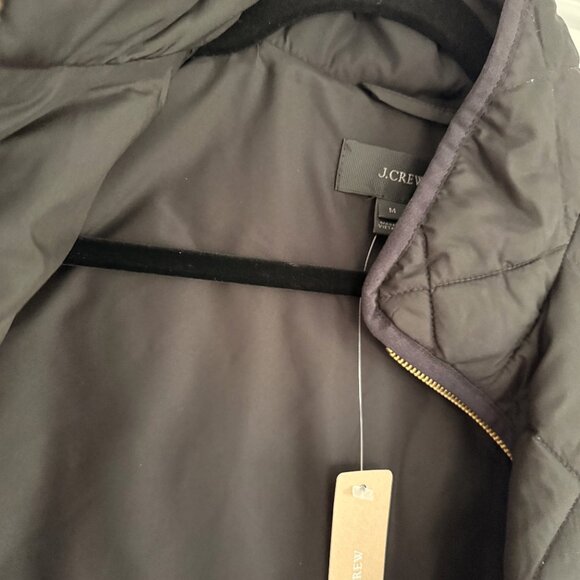 J. Crew Black Quilted Vest Size Med NWT - Picture 2 of 2